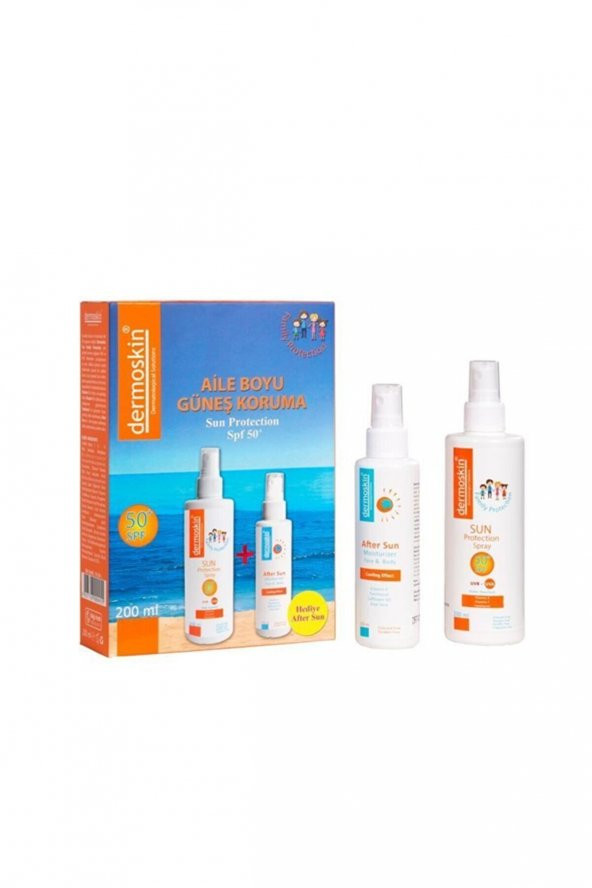 Dermoskin Aile Boyu Güneş Koruyucu Sprey Spf50 200 Ml After Sun 100 Ml Hediye