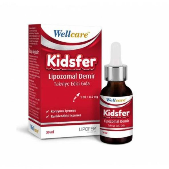 Wellcare Kidsfer Lipozomal Demir Damla 30 ml