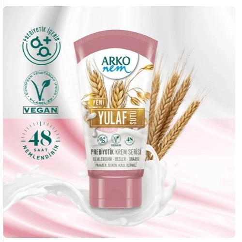 Arko Nem Prebiyotik Krem Serisi Yulaf Sütü 60 ml