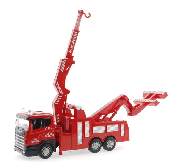 Die Cast Sürtmeli Vinçli Kurtarıcı İtfaiye Aracı - 5
