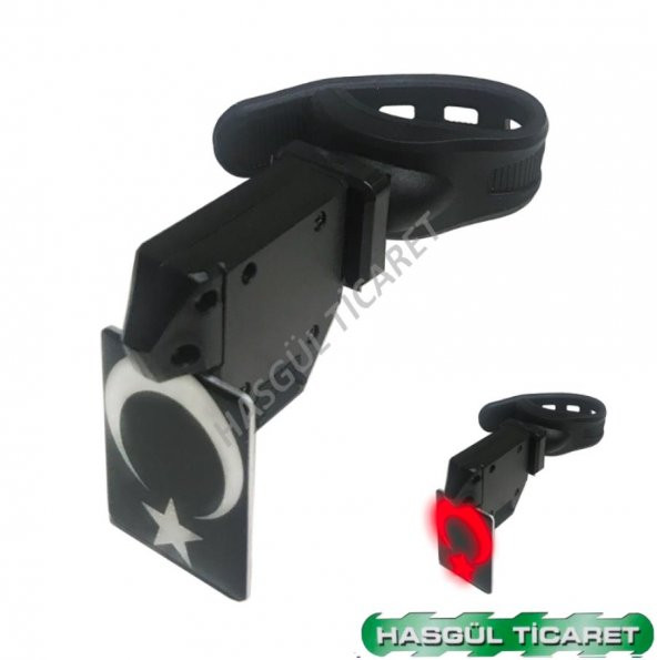 Hsgl Bisiklet Stop Lambası Ay Yıldızlı USB Şarjlı Arka Işık Led - 5