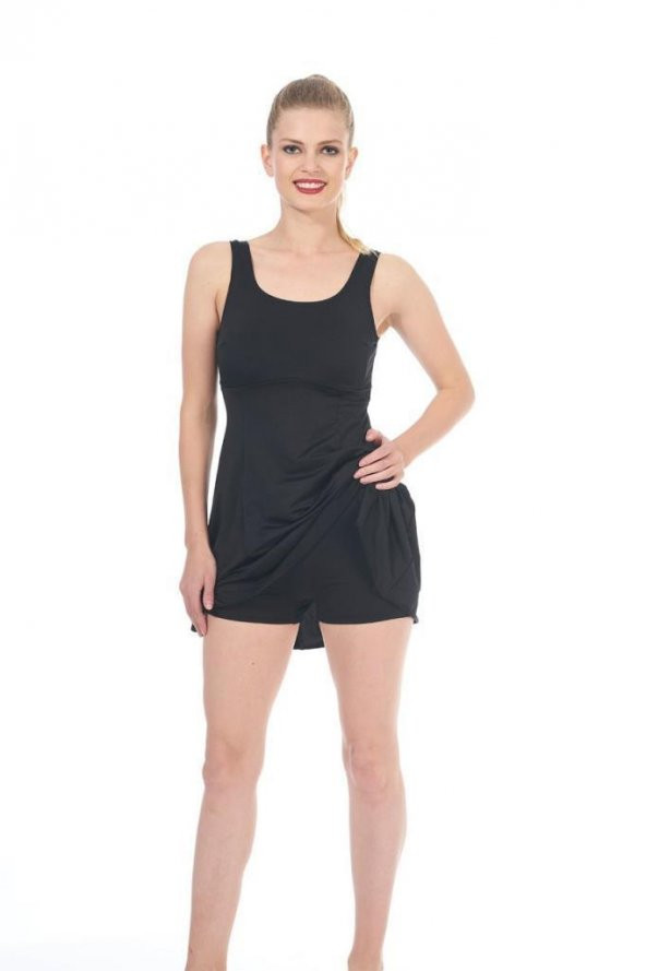 ESTİVA 22500 SİYAH BÜYÜK BEDEN ETEKLİ MAYO - Resim 4