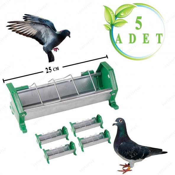 Güvercin Yemlikleri Metal 25 Cm 5 Adet Yemlik Civciv Posta Şebap Taklacı Hünkari Miro Güvercini Kuş