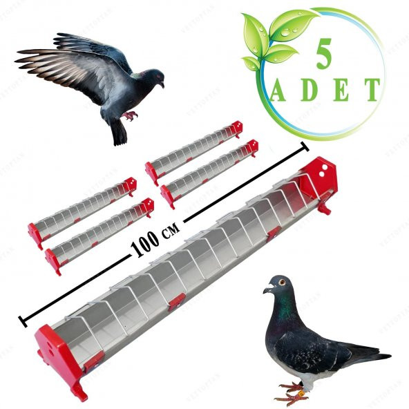 Güvercin Yemlikleri Metal 100 Cm 5 Adet Yemlik Güvercin Bıldırcın Posta Şebap Taklacı Süs Güvercini Kaz