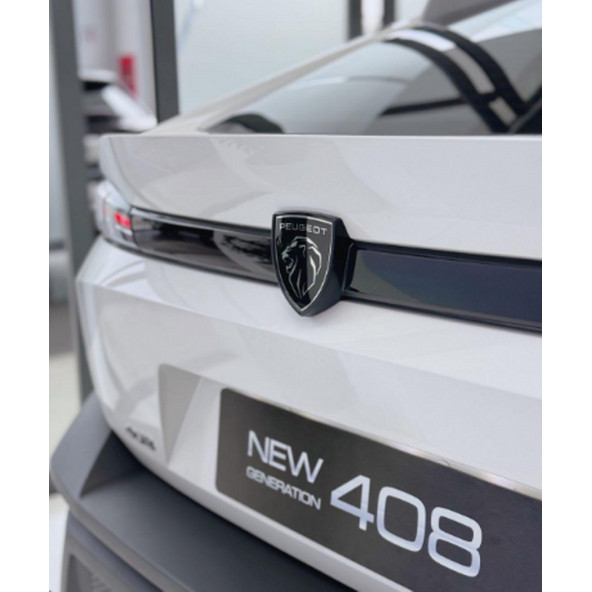DK Tuning Peugeot 408 GT Bagaj 2022+ Parlak Siyah ABS Logo Amblem - 6