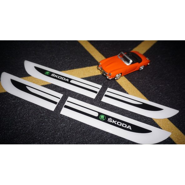 Skoda Logo Yan Çamurluk 3M 3D Damla Silikon Yeni Nesil Logo Amblem - 6