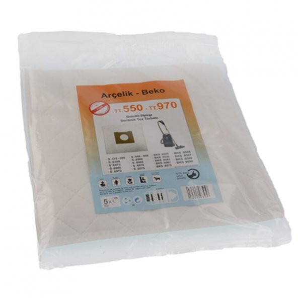 Beko BKS 9530 - BKS 9565 - BKS 9567 Bez Süpürge Toz Torbası 5li