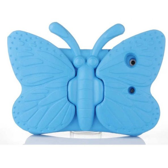 Apple iPad 10.2 2021 (9.Nesil) Kelebek Figürlü Silikon Çocuk Tablet Standlı - 2