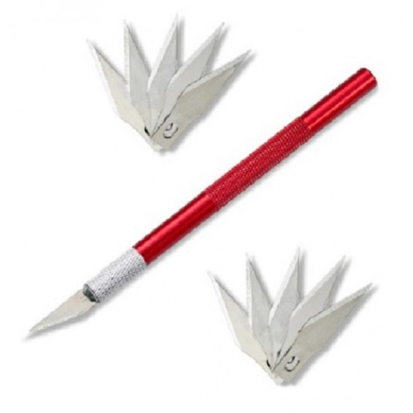 1 adet Metal Neşter Bıçak Ahşap Oyma Onarım El Aleti Hobi Bisturi Tipi - 1