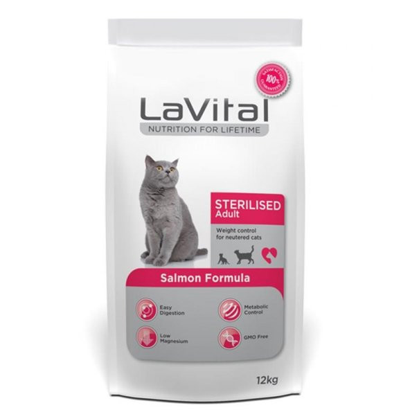 Lavital Somon Balıklı Kısırlaştırılmış Kedi Maması 12 kg