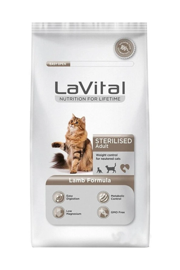 Lavital Kuzu Etli Kısırlaştırılmış Kedi Maması 12 kg