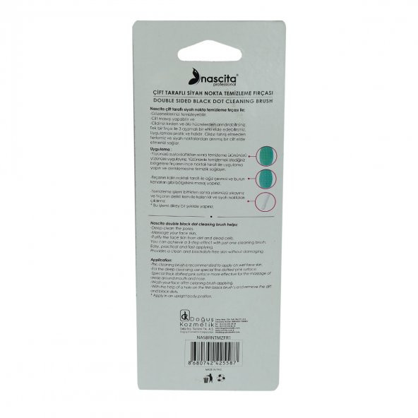 Profesyonel Çift Taraflı Siyah Nokta Temizleme Fırçası 2 Li 1 Paket - Resim 3