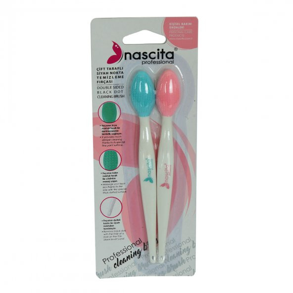 Profesyonel Çift Taraflı Siyah Nokta Temizleme Fırçası 2 Li 1 Paket - Resim 4