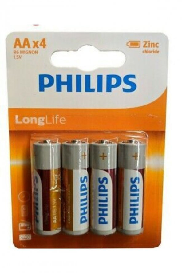 Philips Phılıps Aax4 Long Life (uzun Ömürlü) 4 Lü Kalem Pil