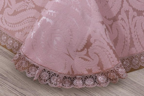 Finezza Tulip Polyester Pamuk Şönil Pudra Yatak örtüsü Çift Kişilik 3 Prç. - 926 - 2