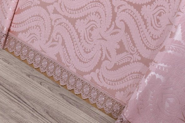 Finezza Tulip Polyester Pamuk Şönil Pudra Yatak örtüsü Çift Kişilik 3 Prç. - 926 - 3