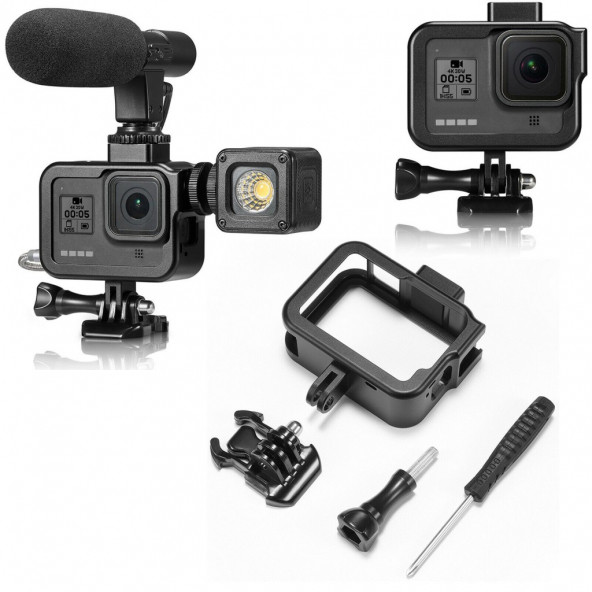 Ayex Hero 8 Alüminyum Kafes Çerçeve GoPro Hero 8 Uyumlu - 12