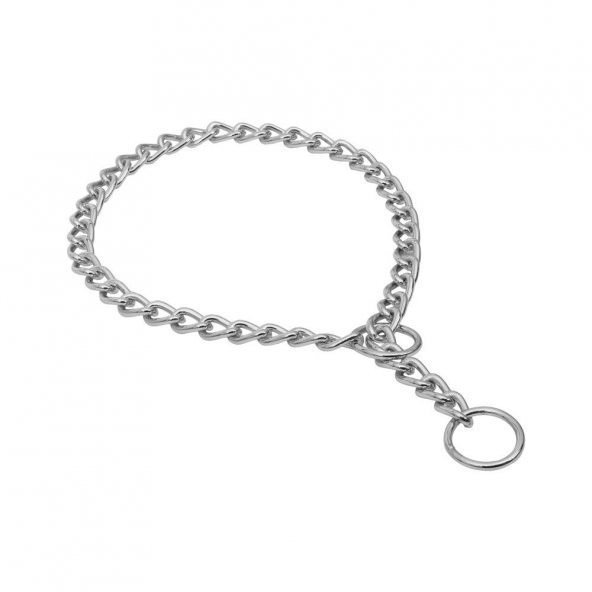 Doggie Eğitim Serisi Boğma Zincirli Köpek Boyun Tasması Krom Kaplama 3,5x65-65cm/ - 2