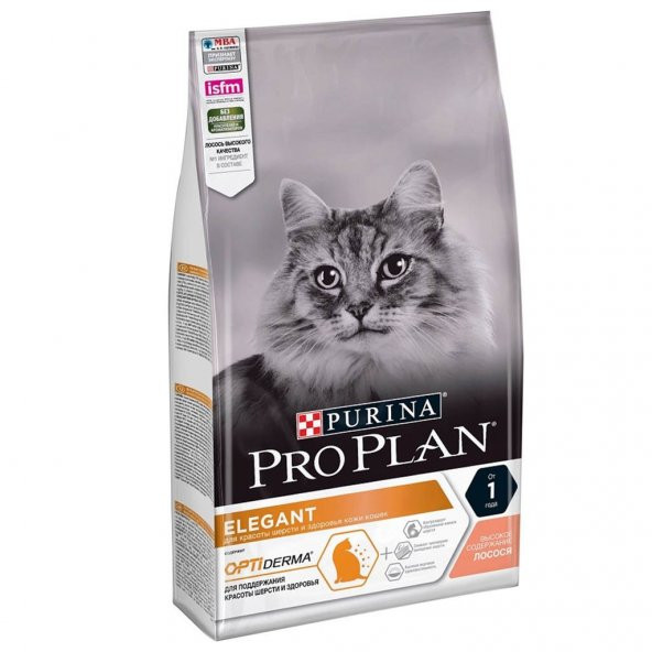 Pro Plan Elegant Somonlu Sağlıklı Deri ve Tüyler için Yetişkin Kedi Maması 3 Kg