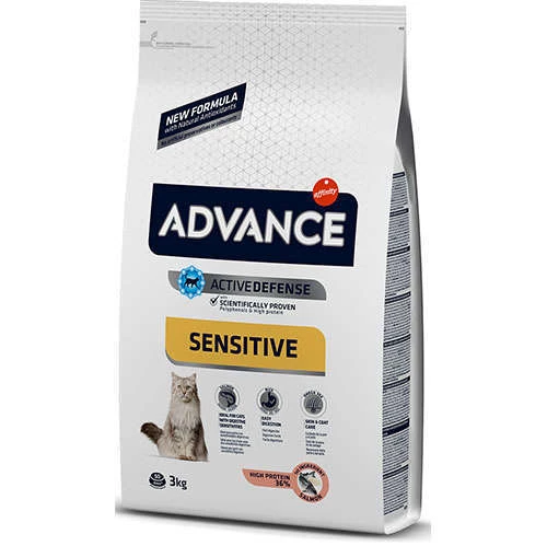 Advance Sensitive Hassas Deri Somonlu Yetişkin Kedi Maması 3 Kg