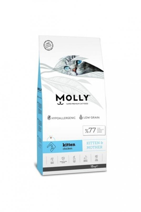 Molly Hipoalerjenik Tavuklu Kitten Yavru Kedi Maması 15 Kg