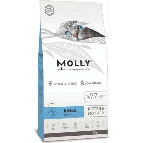 Molly Hipoalerjenik Tavuklu Kitten Yavru Kedi Maması 2 Kg