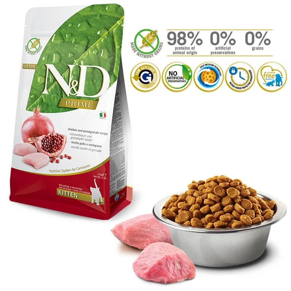N&D Tahılsız Tavuk Nar Yavru Kedi Maması 5 Kg - 4