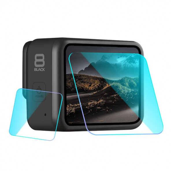 Ayex Hero 8 Temperli Cam Ekran Koruyucu GoPro Hero 8 Uyumlu - 3