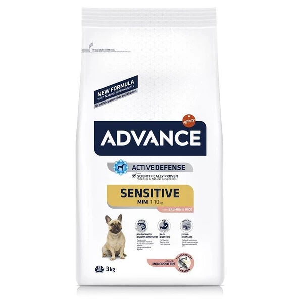 Advance Sensitive Hassas Deri Somonlu Küçük Irk Yetişkin Köpek Maması 3 Kg