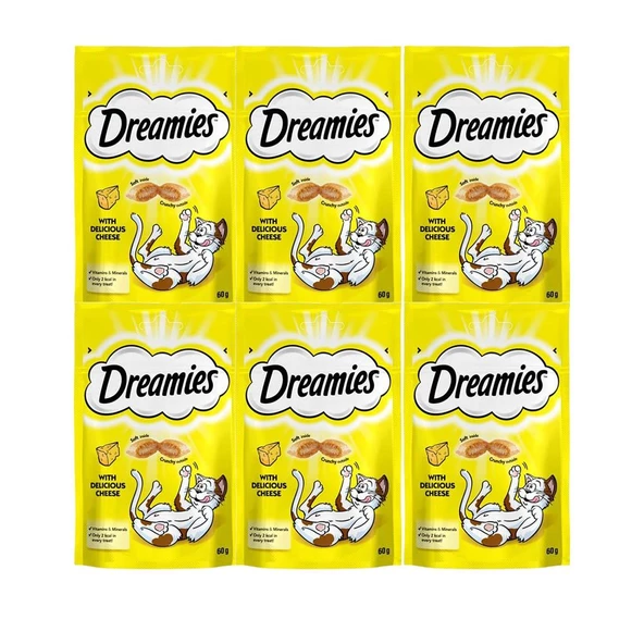 DREAMIES CHEESE 60g x 6 Adet