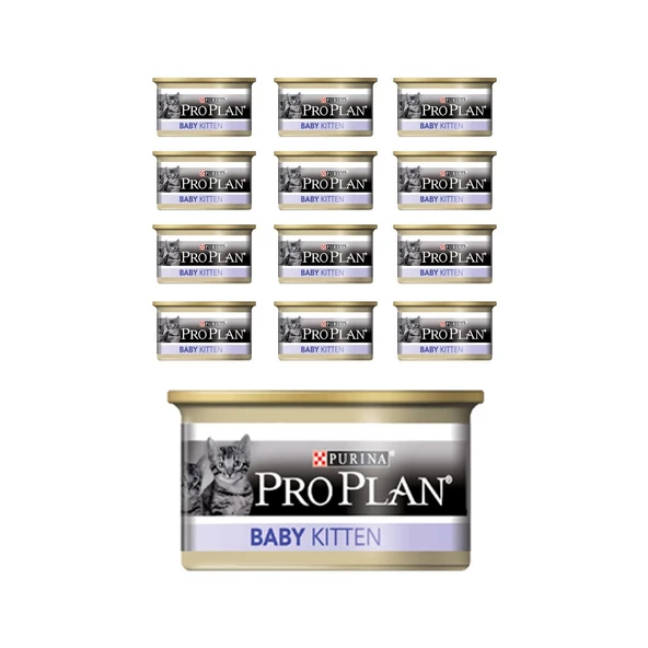 Pro Plan Baby Kitten Tavuklu Kedi Konserve 85gr x 12 Adet