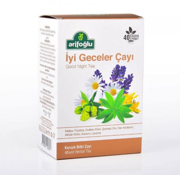 Arifoğlu İyi Geceler Karışık Bitki Süzen Poşet Çay 40 x 1.8 G
