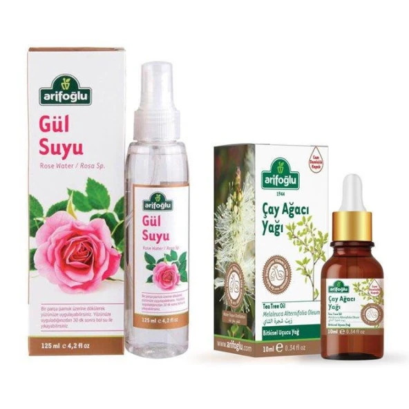 Arifoğlu Gül Suyu 125 ML + Çay Ağacı Yağı 10 ML