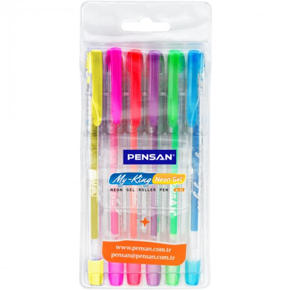 Pensan Tükenmez Kalem My-King Jel 6 Neon Renk - 2