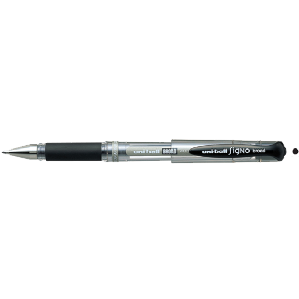 Uni-Ball Roller Kalem Signo Broad Jel Bilye Uç İmza Kalemi 1.0 MM Siyah UM-153
