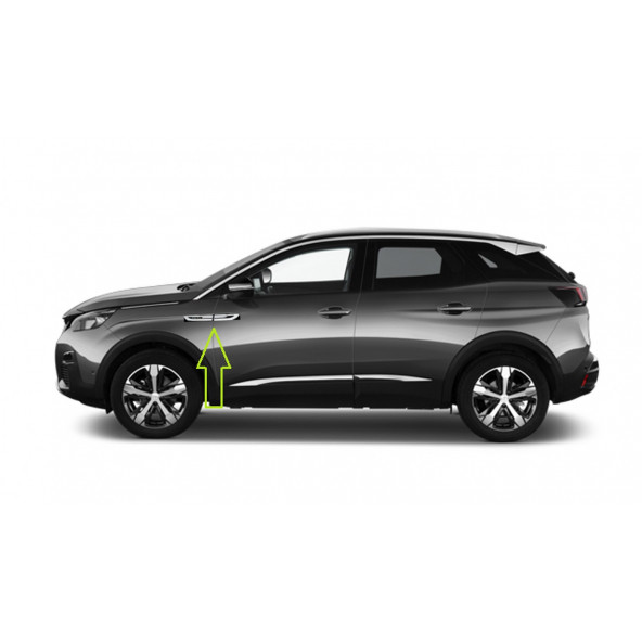 Peugeot 5008 Yan Çamurluk 3M 3D Damla Silikon Yeni Nesil Logo Amblem - 4