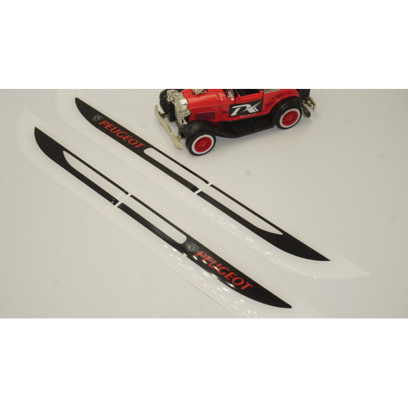 Peugeot 206 206+ Yan Çamurluk 3M 3D Damla Silikon Yeni Nesil Logo Amblem - Resim 2