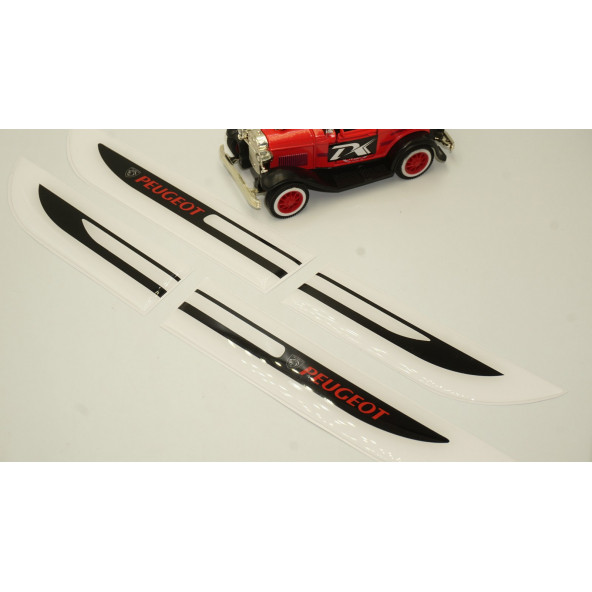 Peugeot 206 206+ Yan Çamurluk 3M 3D Damla Silikon Yeni Nesil Logo Amblem - Resim 3