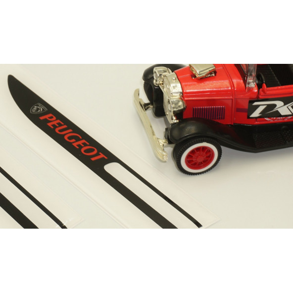 Peugeot 206 206+ Yan Çamurluk 3M 3D Damla Silikon Yeni Nesil Logo Amblem - Resim 5