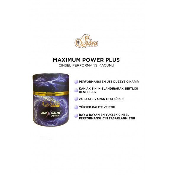 6 Adet Maximum Power Plus 240 gr Macun (16 SERVİS) Unisex Orjinal - 6