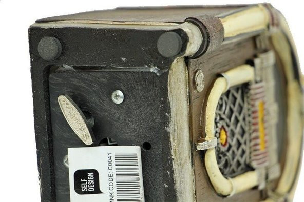 Müzik Kutusu Siyah Polyester Dekoratif Hediyelik - Resim 3