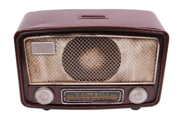 Dekoratif Metal Radyo Kumbaralı Vintage Hediyelik - Resim 4