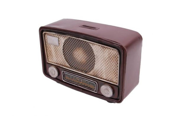 Dekoratif Metal Radyo Kumbaralı Vintage Hediyelik - Resim 3