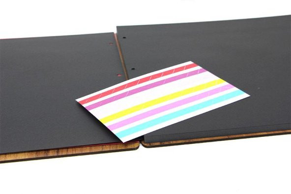 Albüm Ahşap Kapaklı Yatay Temalı Dekoratif Hediyelik - Resim 4