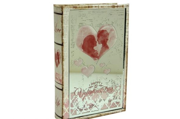 Kutu Kitap Aynalı Valentine Dekoratif Hediyelik - 6