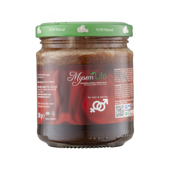 Mysem Life 240 gr Macun (16 SERVİS) Unisex Orjinal Sidra - 4