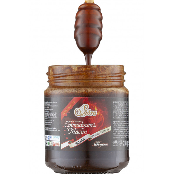 Sidra Özel Bitkisel Karışımlı Ginsengli Macun Orijinal Bandrollü (RED) 240 gr Macun (16 SERVİS) Unisex Orjinal - 2