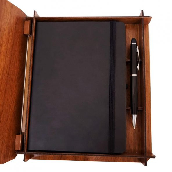 Kalem Termo Deri Defter Set Hediyelik