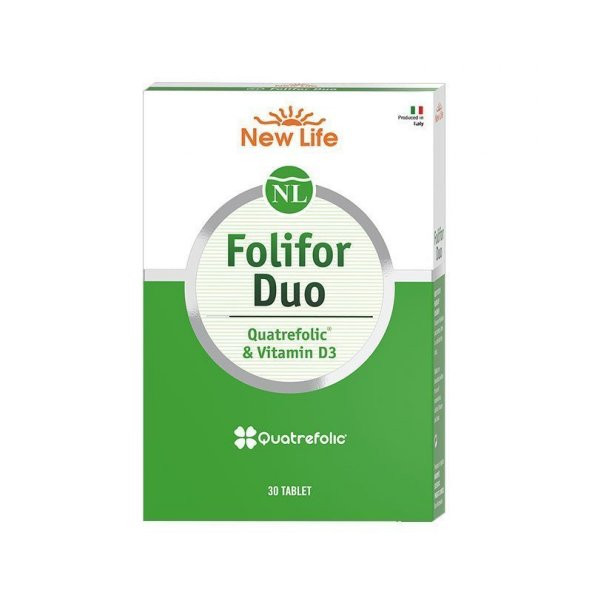 New Life Folifor Duo Vitamin D3 & Quatrefolic - 30 Tablet - 1