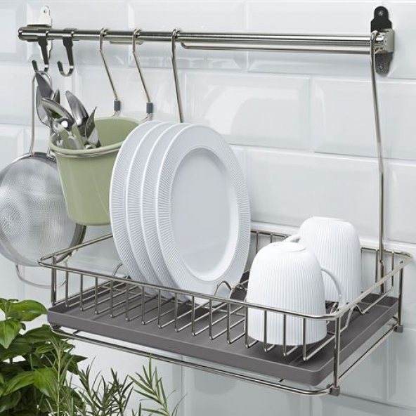 5 Li Kanca Metal Renk IKEA 7 Cm Çelik Kanca 5 Li Mutfak Raf Kancası-Dekorasyonu - 3